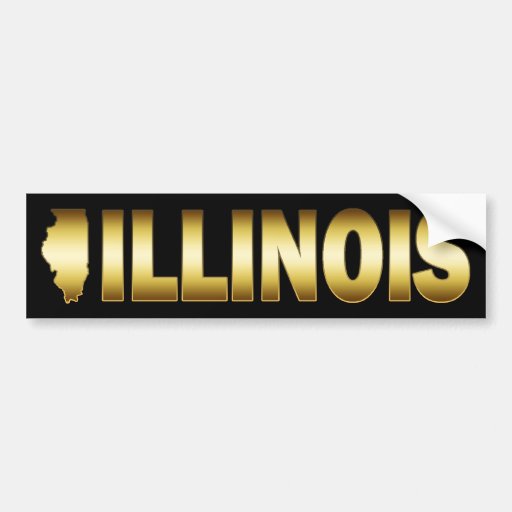 STATE OF ILLINOIS BUMPER STICKER Zazzle