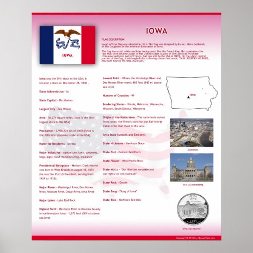 State of Iowa, IA Posters
