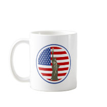 State of Liberty In USA Flag Mugs