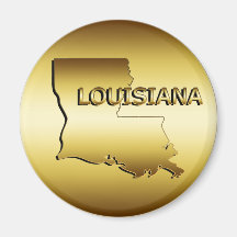 STATE OF LOUISIANA GOLD MEDALLION MAGNET