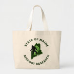 State of Maine Bigfoot Research Tote Bags
