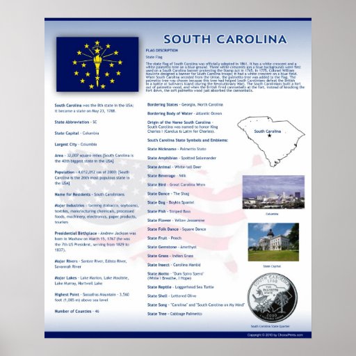 State of South Carolina, SC Posters