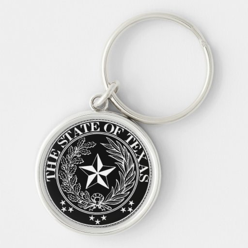 State of Texas Keychain Black Premium Zazzle