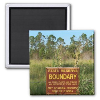 State park boundary sign Savannas background magnet