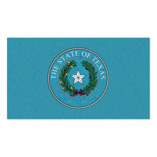 STATE SEAL OF TEXAS BUSINESS CARD (back side)
