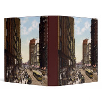 State Street north from Madison Street Chicago Vinyl Binders