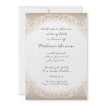 stately peacock with swirl branch bridal shower invites