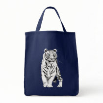 Stately White Tiger Bag