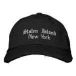staten island bold embroidered baseball cap