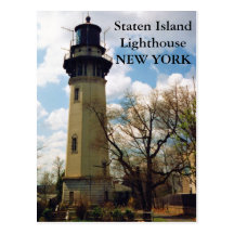 Staten Island Lighthouse, New York Postcard