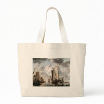 States General Yacht Firing a Salute Canvas Bags