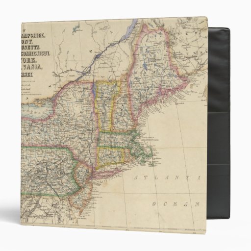 States of Maine, New Hampshire, Vermont Vinyl Binder