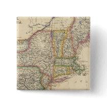 States of Maine, New Hampshire, Vermont Pinback Buttons