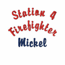 Station 4 Firefighter, Mickel-Hooded Jacket-Zip embroidered shirts by pammys Station 4 Firefighter, Mickel-Hooded Jacket-Zip embroidered shirts