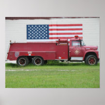 Station 8 Fire Truck Poster