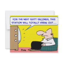 station totally freak out TV invitations