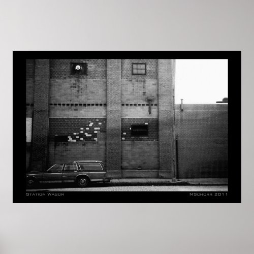 Station Wagon Urban Industrial Cityscape print