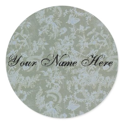Stationary Blue-Greens Round Stickers by miserablemisty