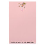Stationary - Girl in a Martini Glass, Olivia Custom Stationery
