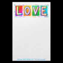 Stationary - LOVE Pop Art stationery