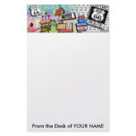 Stationary - Route 66 The Mother Road 18SQ Personalized Stationery