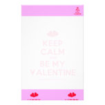 [Two hearts] keep calm and be my valentine  Stationery