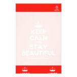[Knitting crown] keep calm and stay beautiful  Stationery
