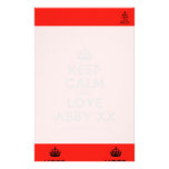 [Crown] keep calm and love abby xx  Stationery