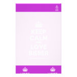 [Crown] keep calm and love bieber  Stationery