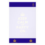 [Crown] keep calm and party on  Stationery