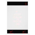 [Electric guitar] keep calm and rock on  Stationery