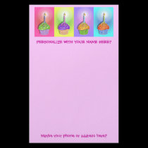 Stationery - Birthday Cupcakes stationery