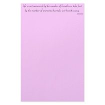 Stationery "Life is not measured..." by CyrScenesQuotes Stationery "Life is not measured..."