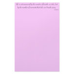 Stationery "Life is not measured..."