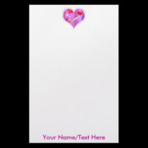 Stationery - Pink Heart, Valentine stationery