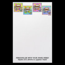 Stationery - Pop Art Burger and Fries stationery