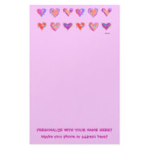 Stationery - Pop Art Crazy Hearts 2