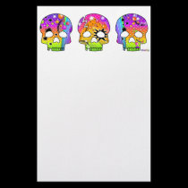 Stationery - POP ART SKULLS stationery