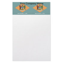 Stationery with Flag of Delaware