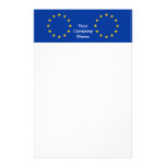 Stationery with Flag of European Union
