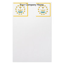 Stationery with Flag of Rhode Island