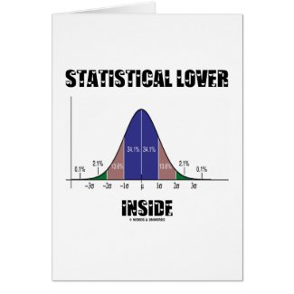 Statistical Lover Inside (Bell Curve) Greeting Cards