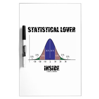Statistical Lover Inside (Bell Curve Humor) Dry Erase Whiteboard