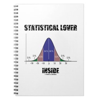 Statistical Lover Inside (Bell Curve Humor) Spiral Notebook