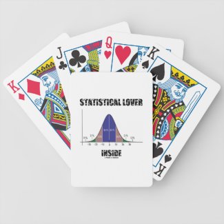 Statistical Lover Inside (Bell Curve Humor) Deck Of Cards