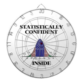 Statistically Confident Inside (Bell Curve Humor) Dartboard