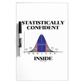 Statistically Confident Inside (Bell Curve Humor) Dry-Erase Whiteboard