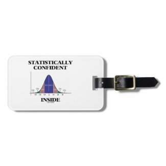 Statistically Confident Inside (Bell Curve Humor) Travel Bag Tags