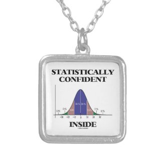 Statistically Confident Inside (Bell Curve Humor) Custom Necklace