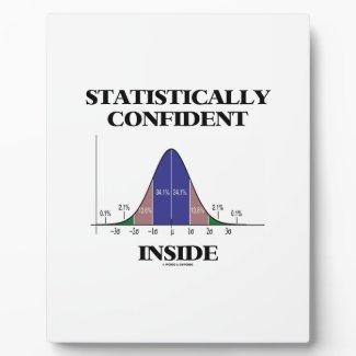 Statistically Confident Inside (Bell Curve Humor) Display Plaque